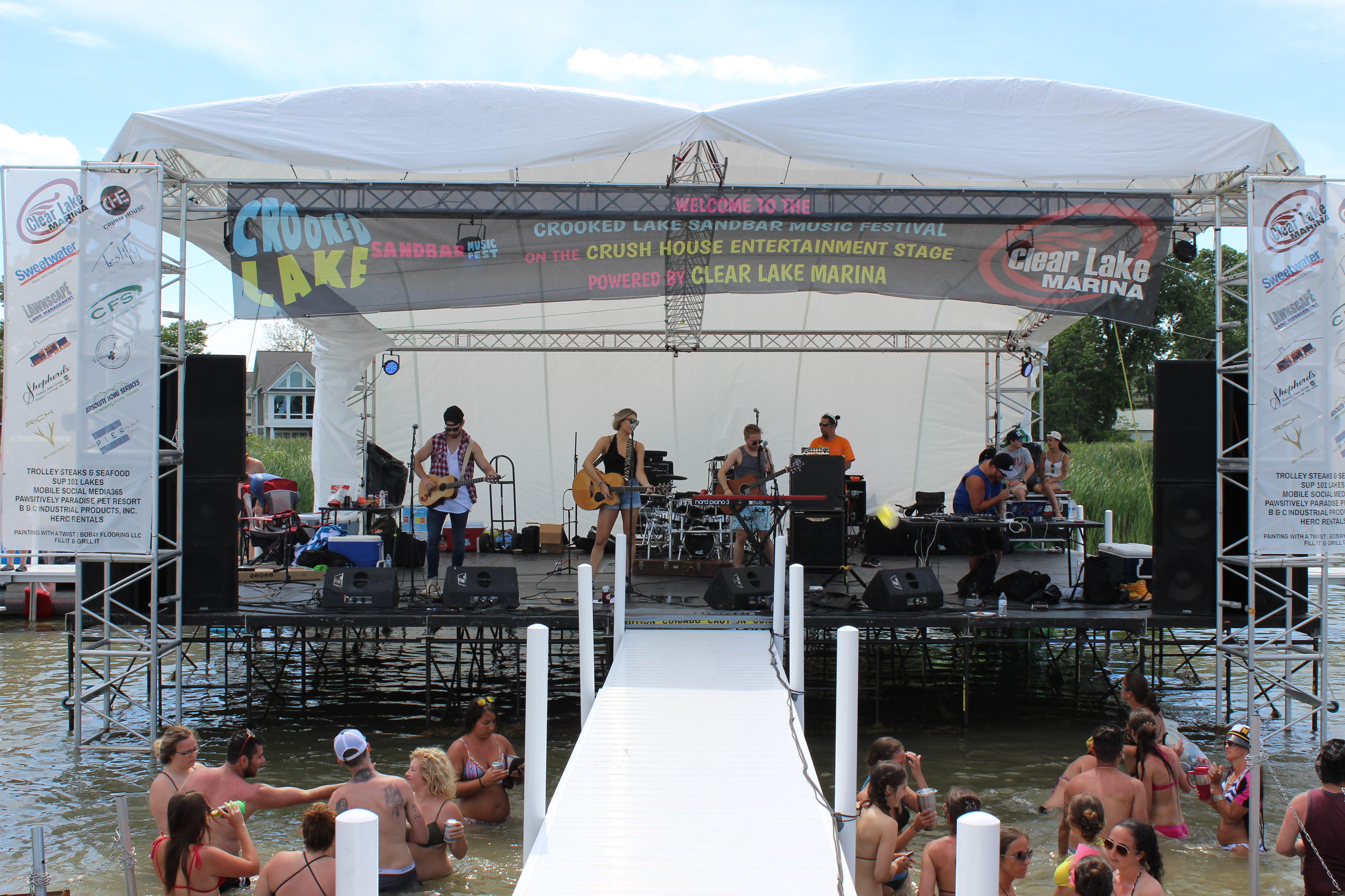Boats gathered for the show